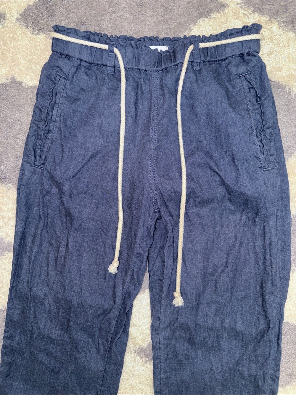 C&C California Navy Linen pants size xs - Picture 3 of 12